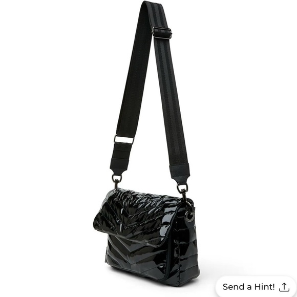 NWT THINK ROLYN shiny black THE MUSE bag with 3 handle options. (EDITED) - Picture 6 of 8